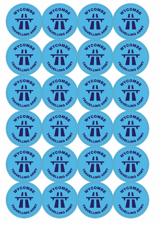 A picture of an A4 sheet of matte paper stickers