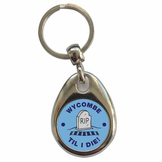 An image of a plain metal keyring