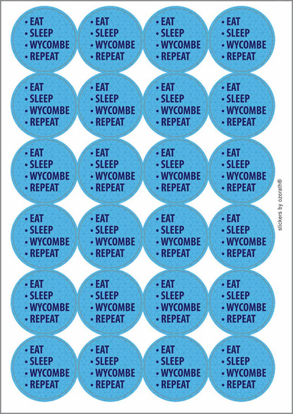 A picture of an A4 sheet of matte paper stickers