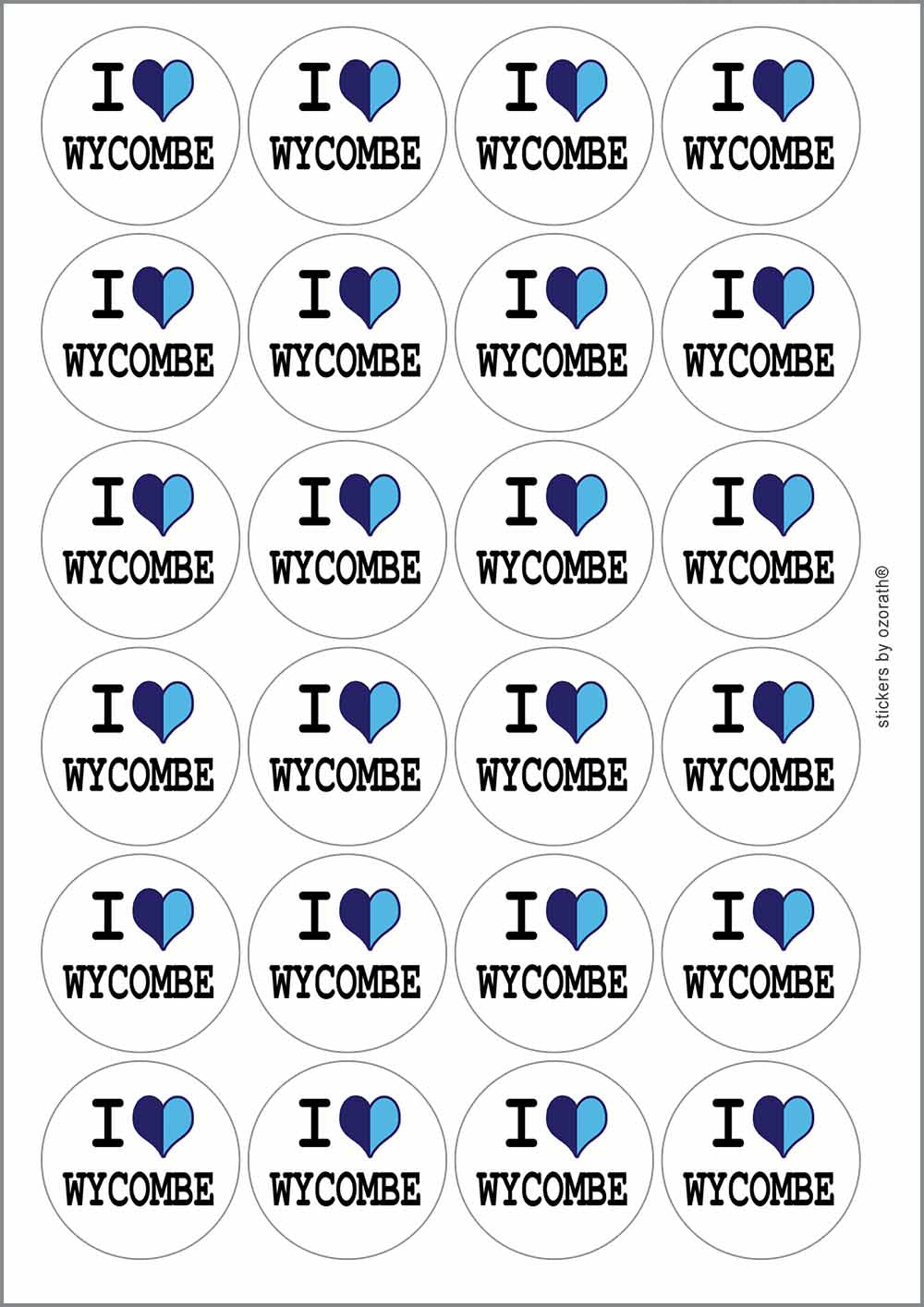 A picture of an A4 sheet of matte paper stickers