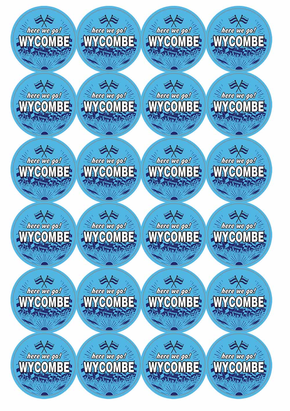 A picture of an A4 sheet of matte paper stickers