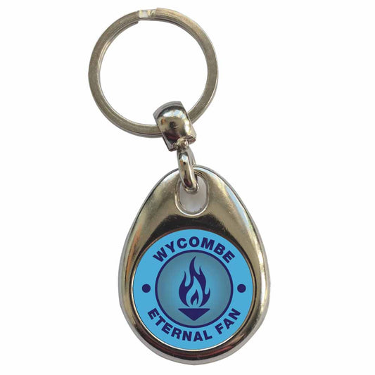 An image of a plain metal keyring