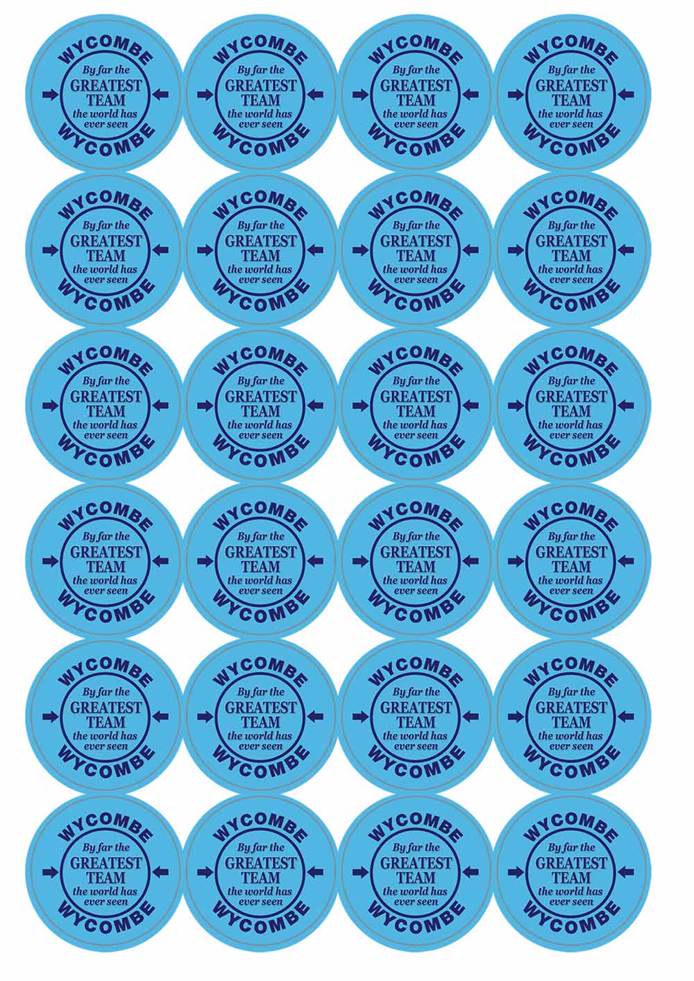 A picture of an A4 sheet of matte paper stickers