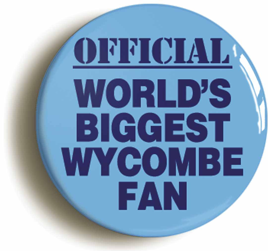 A picture of the front of the product, titled World's Biggest Wycombe Fan Circular 50mm Fridge Magnet