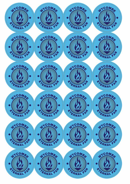 A picture of an A4 sheet of matte paper stickers