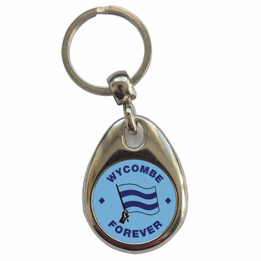 An image of a plain metal keyring