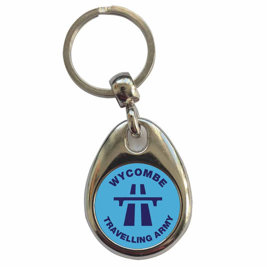 An image of a plain metal keyring