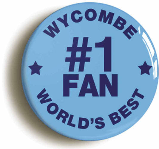 A picture of the front of the product, titled Wycombe #1 Fan Circular 50mm Fridge Magnet