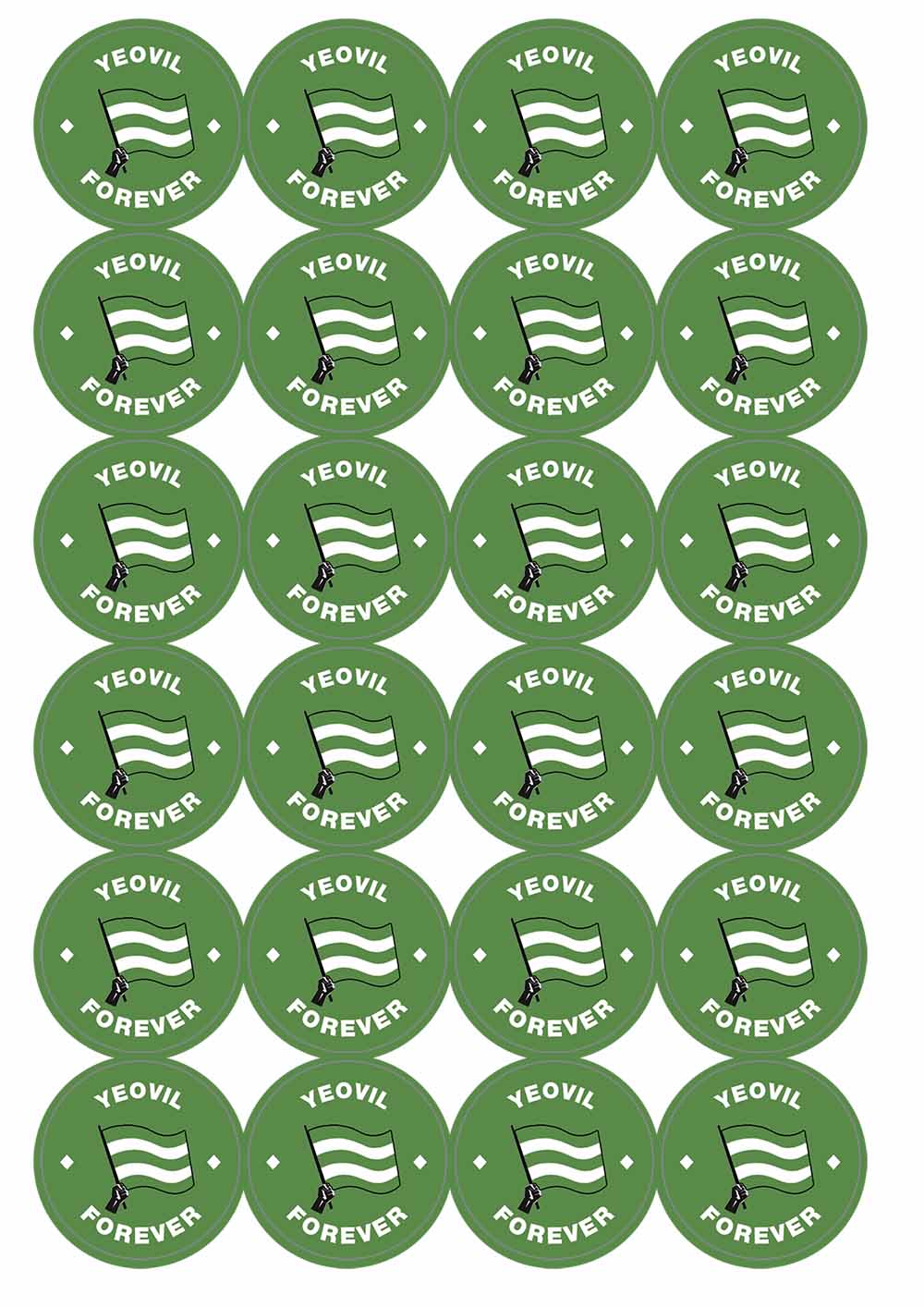 A picture of an A4 sheet of matte paper stickers