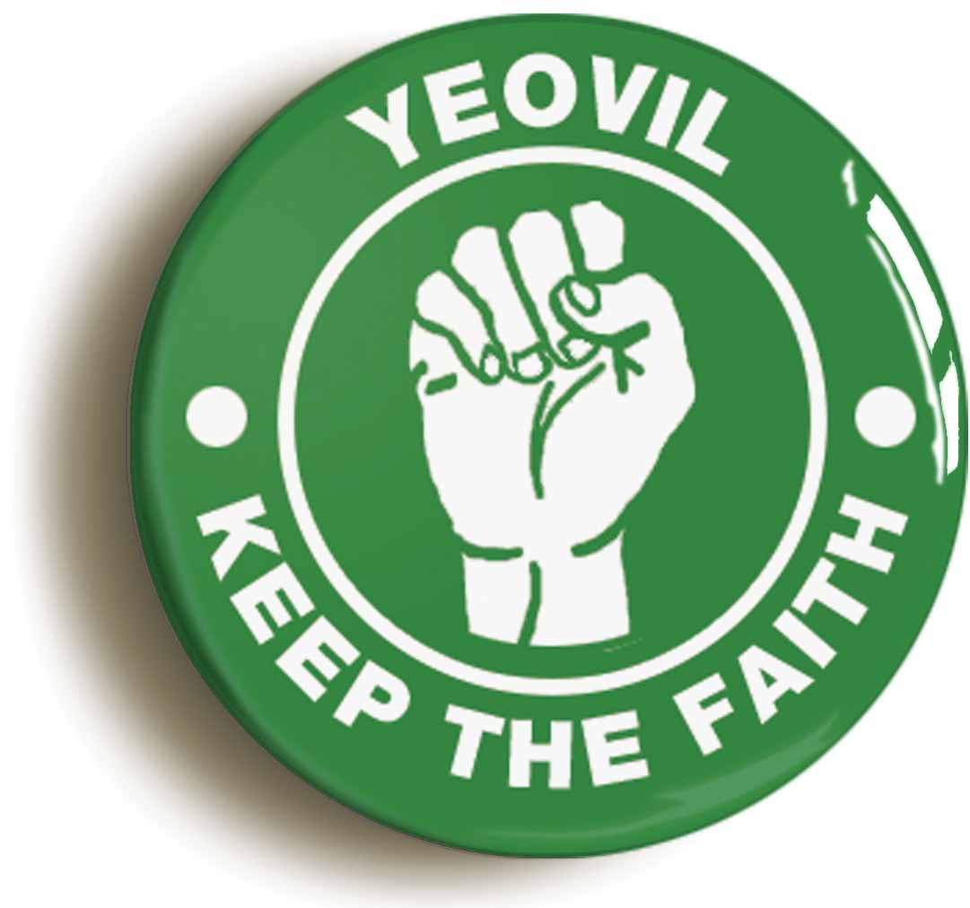 A picture of the front of the product, titled Yeovil Keep The Faith Northern Soul Button Pin Badge