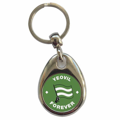 An image of a plain metal keyring