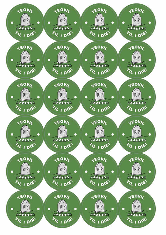 A picture of an A4 sheet of matte paper stickers