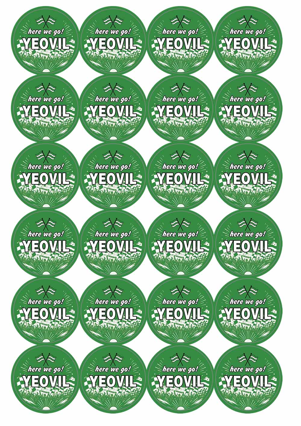 A picture of an A4 sheet of matte paper stickers