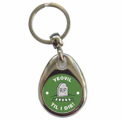 An image of a plain metal keyring