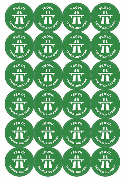 A picture of an A4 sheet of matte paper stickers