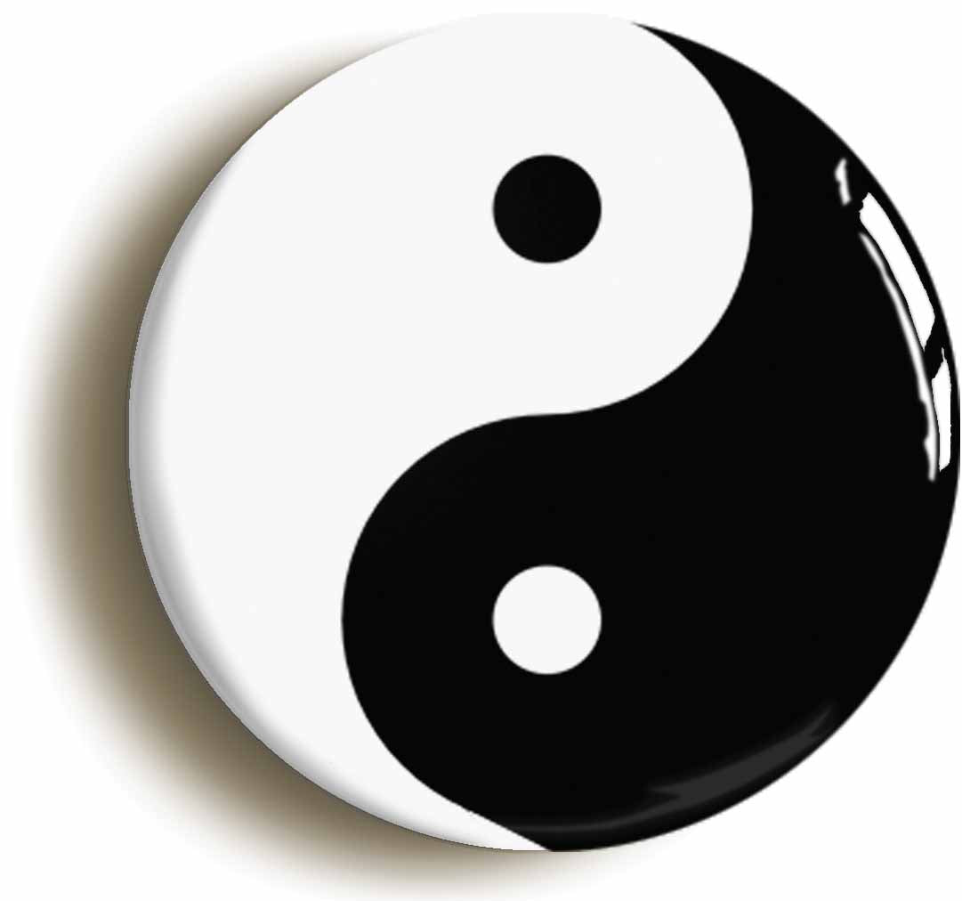 A picture of the front of the product, titled Yin Yang Symbol Chinese Dualism Circular 50mm Fridge Magnet